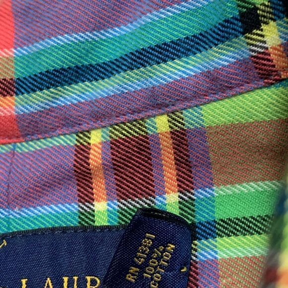 Mens NWOT Polo Ralph Lauren Plaid Color Block Button Down Casual Shirt‎ - Picture 5 of 7
